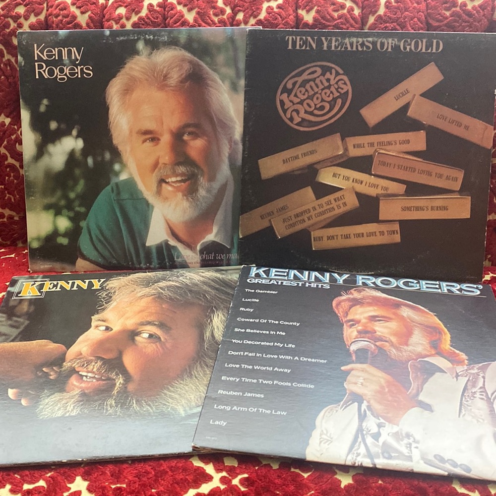 4 Kenny Rogers Records/Vinyl with all the Hits